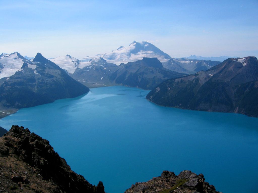 a view of a snow covered mountain
